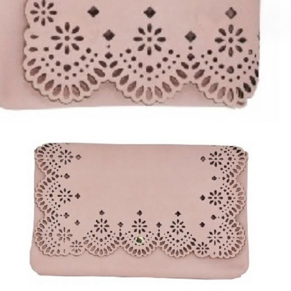 Handbags - Tea Cups & Lace Doilies Pink Almond Laser Clutch!